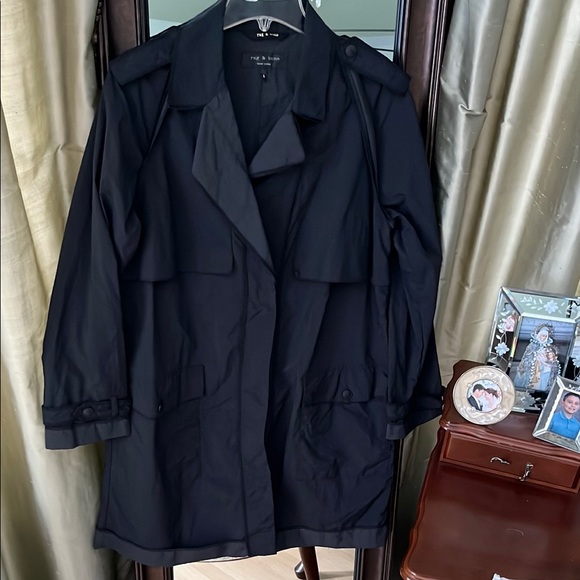 Lightweight Nylon Trench Rag& Bone Large - Picture 1 of 5